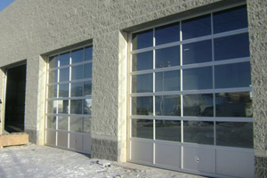 All-Mont commercial jobs two door windows | Orangeville Garage Door Experts