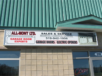 All-Mont Garage Doors - front sign