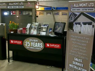 All-Mont Garage Doors - kiosk presentation